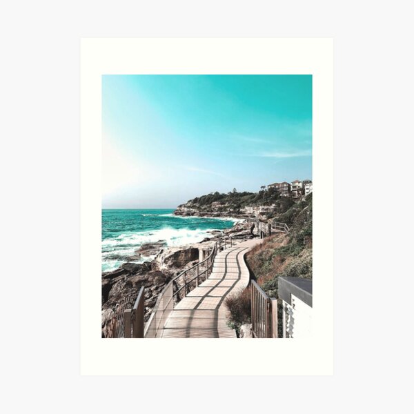 Coogee Beach to Bondi Beach in Sydney Australia Art Print