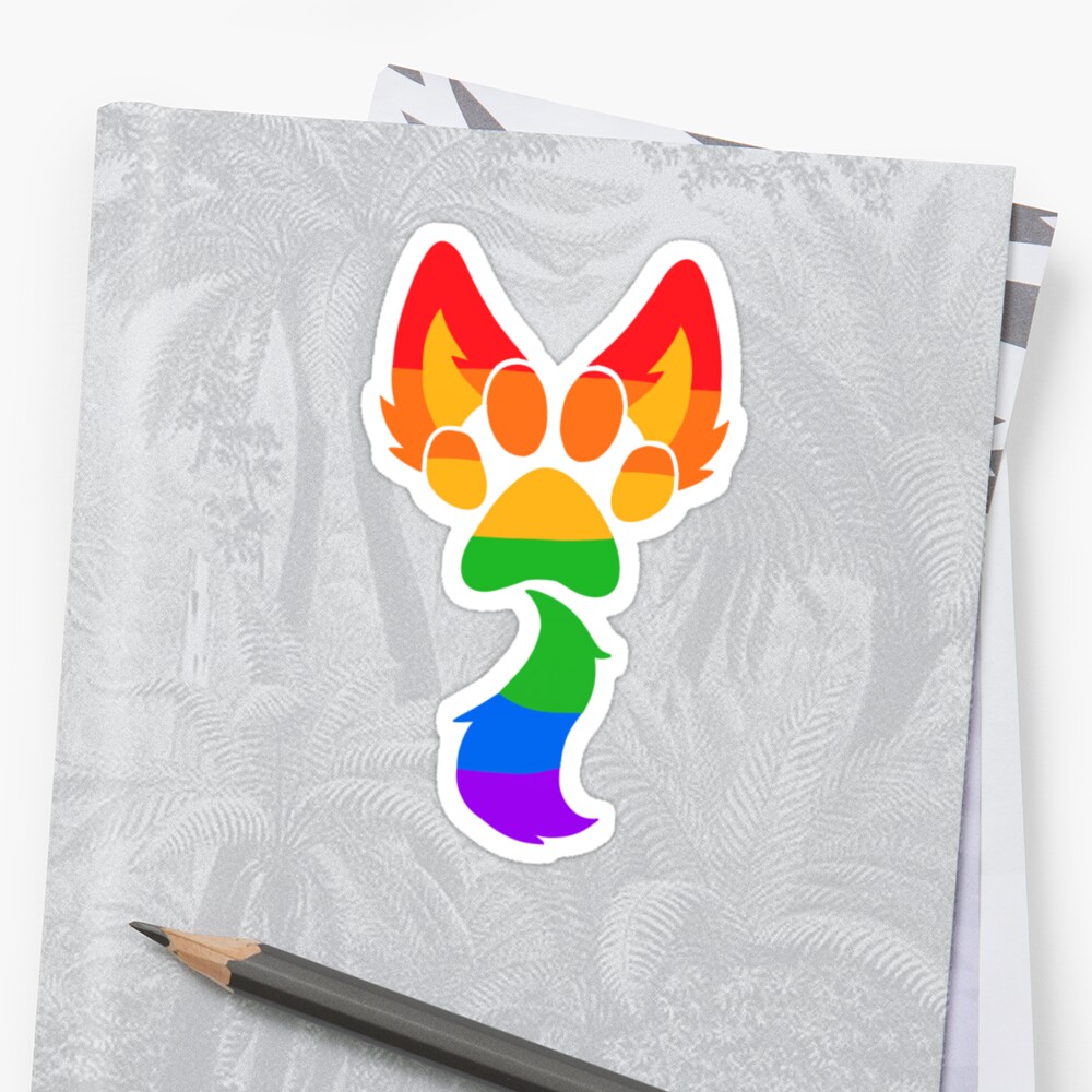 Gay Furry Pride Design Sticker By Deathlycutie16 Redbubble 2135