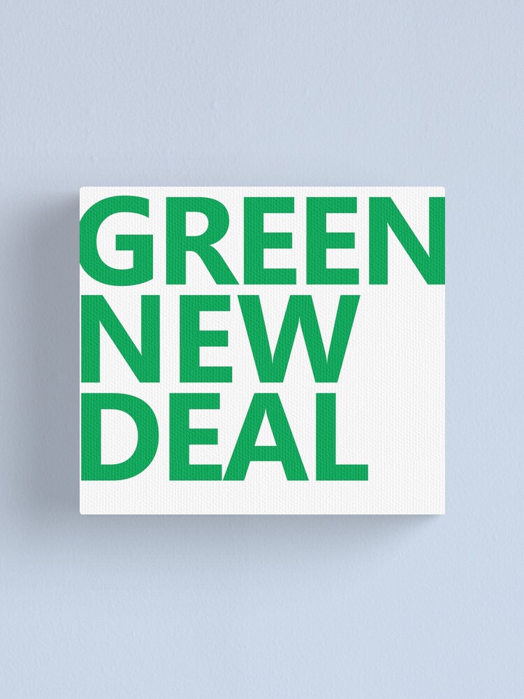 Alternate view of Green New Deal - Green Text Canvas Print