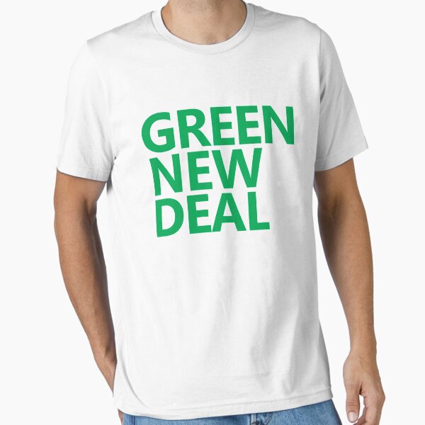Green New Deal - Green Text Essential T-Shirt