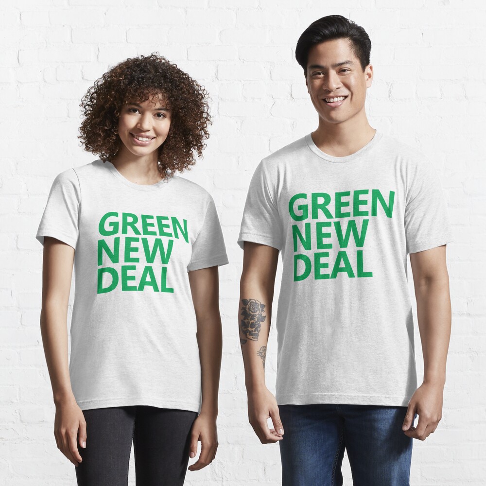 Green New Deal - Green Text Essential T-Shirt
