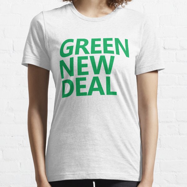 Green New Deal - Green Text Essential T-Shirt