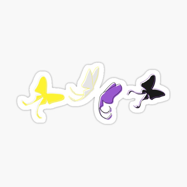 Nonbinary Pride Moths Sticker