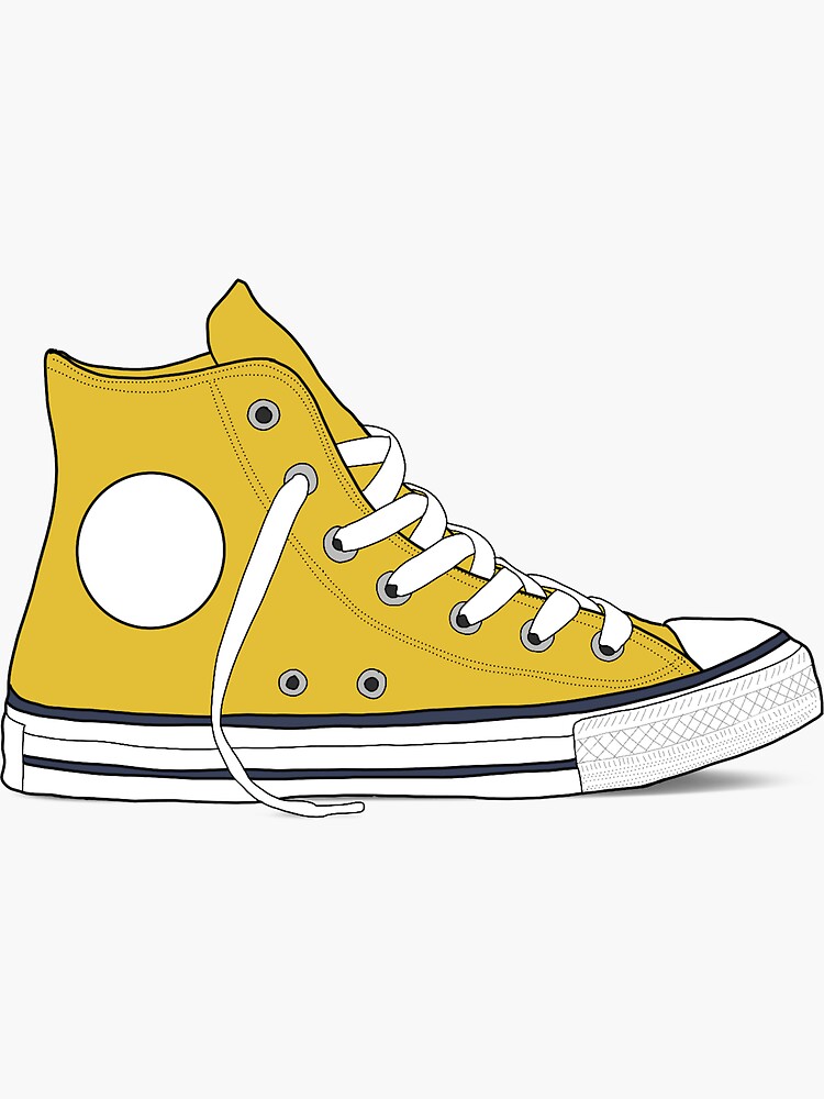 Wissen Het beste kool Yellow Converse" Sticker for Sale by Trendy Trends | Redbubble