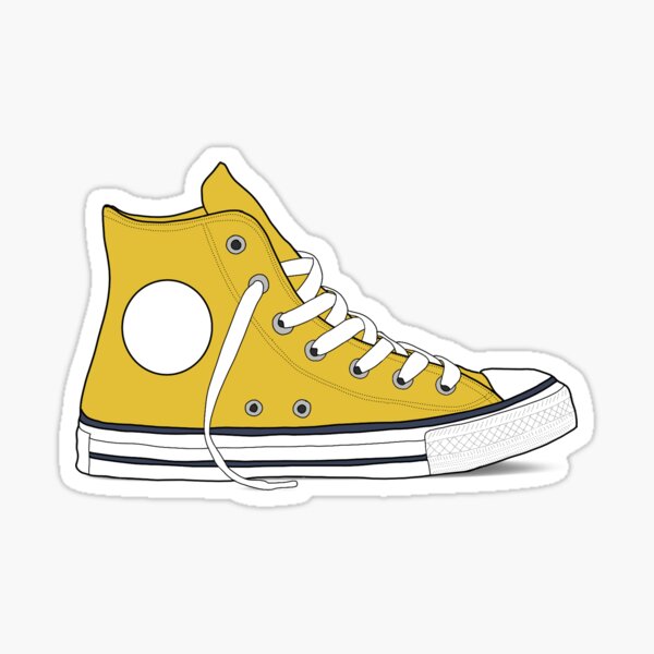 Yellow Converse Sticker