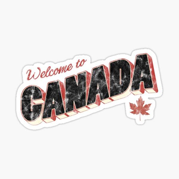 to Canada" Sticker by ArielClark93 Redbubble