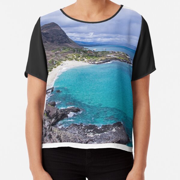 Photograph Makapuu Lookout in Oahu Chiffon Top