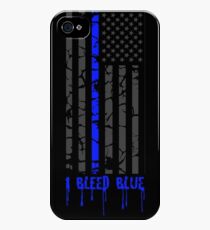 Thin Blue Line - I Bleed Blue iPhone 4s/4 Case