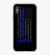 Dünne blaue Linie - ich blute blau iPhone-Hülle & Cover
