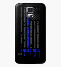 Dünne blaue Linie - ich blute blau Hülle & Skin für Samsung Galaxy