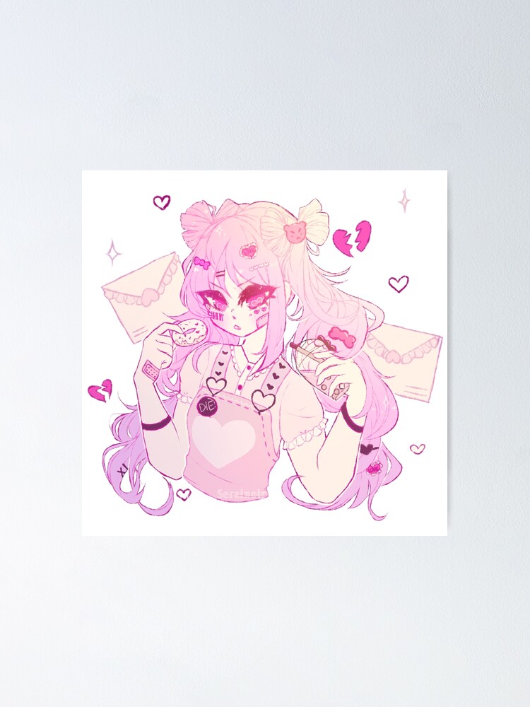 Aesthetic Pink Anime Girl Kawaii Poster By Sereinoir Redbubble Aesthetic Pink Anime Girl Kawaii Poster By Sereinoir Redbubble