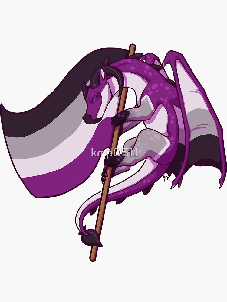 Asexual Pride Flag Dragon 3rd Edition Sticker For Sale By Kmp0511 Redbubble