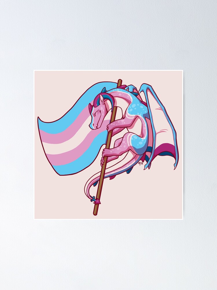 Transgender Pride Flag Dragon 3rd Edition Poster By Kmp0511 Redbubble