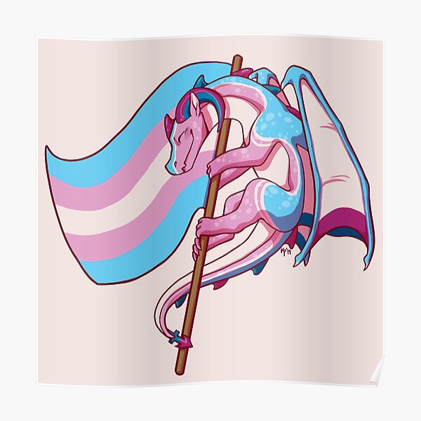 Transgender Pride Flag Dragon 3rd Edition Poster By Kmp0511 Redbubble