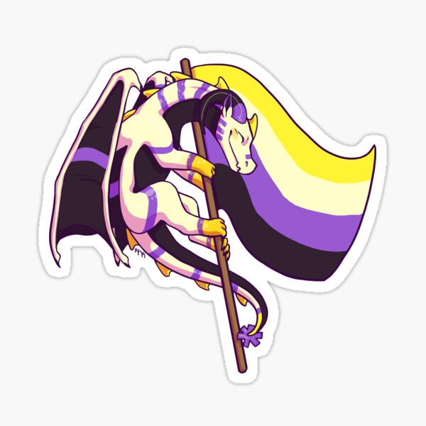 Non Binary Dragon Stickers Redbubble