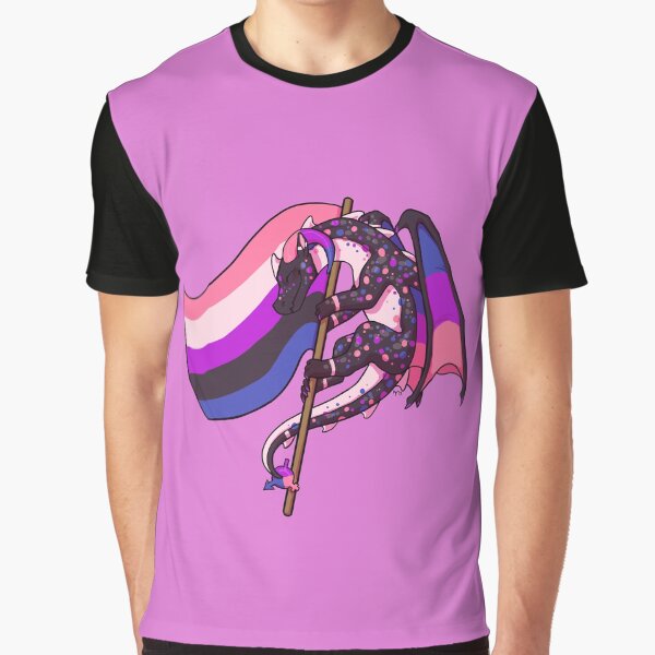 Genderfluid Pride Flag Dragon 3rd Edition T Shirt By Kmp0511