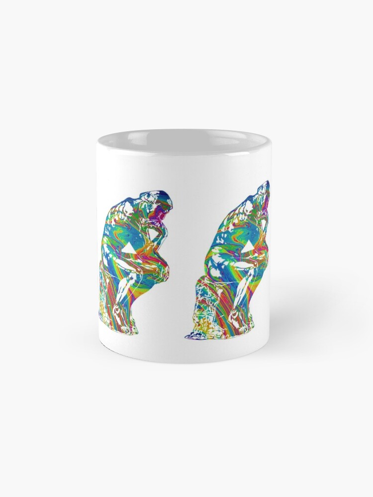 Alternate view of Thinker - Colorful Swirls Mug