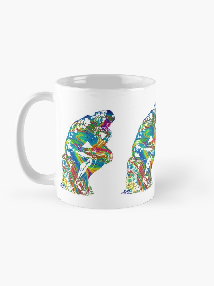 Alternate view of Thinker - Colorful Swirls Mug