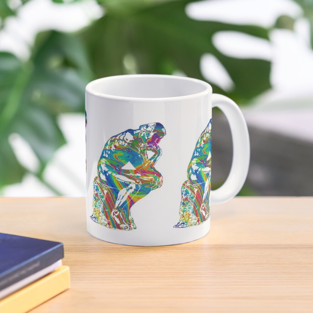 Thinker - Colorful Swirls Mug