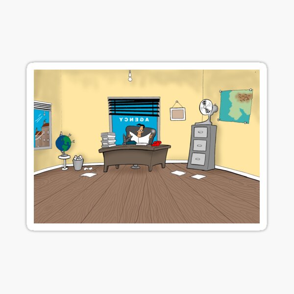 The Agency Cartoon Illustration Sticker