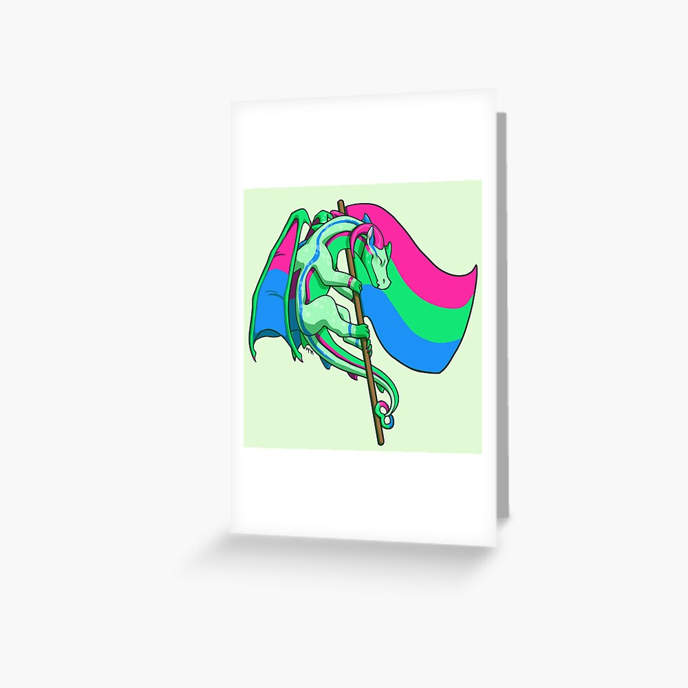 Polysexual Pride Flag Dragon 3rd Edition Greeting Card For Sale By