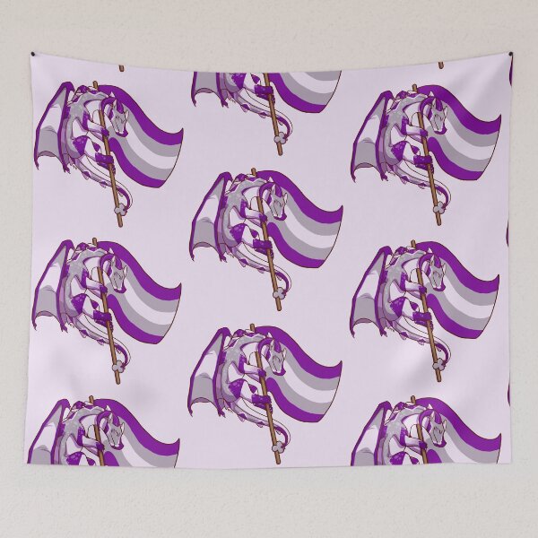 Item preview, Grey-Asexual Pride Flag Dragon (3rd Edition) designed and sold by Art of Keymintt.