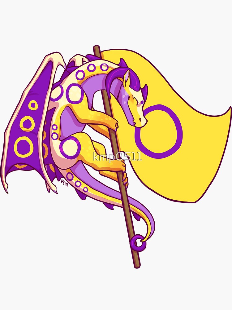 Intersex Pride Flag Dragon 3rd Edition Sticker For Sale By Kmp0511 Redbubble