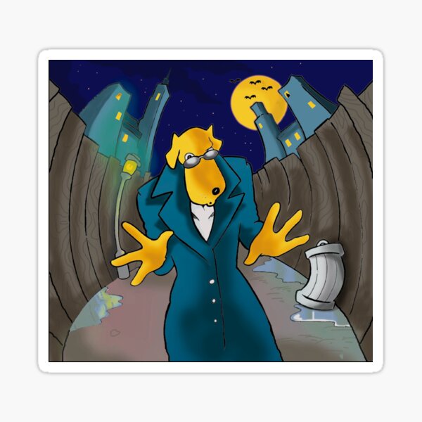 Dog Alley Cartoon Sticker