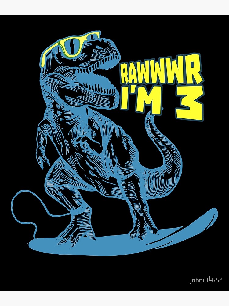 dinosaur 3rd birthday shirt