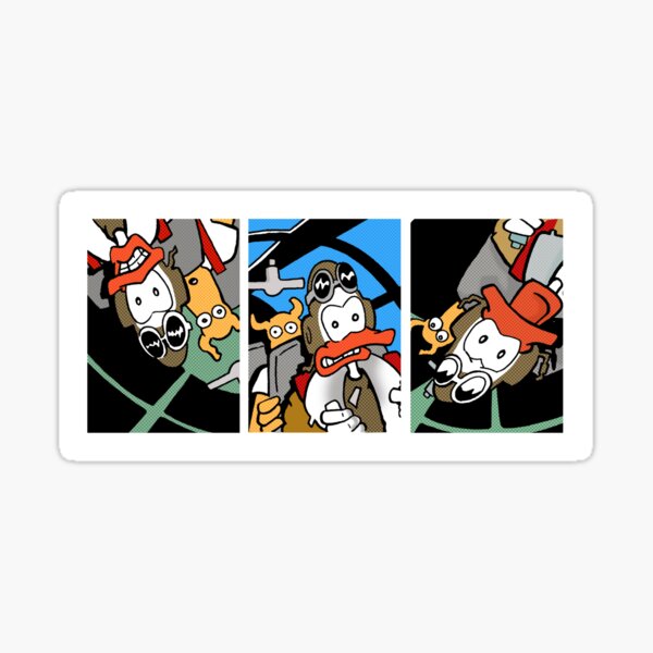 Skuttler and Doxi sky comic Sticker