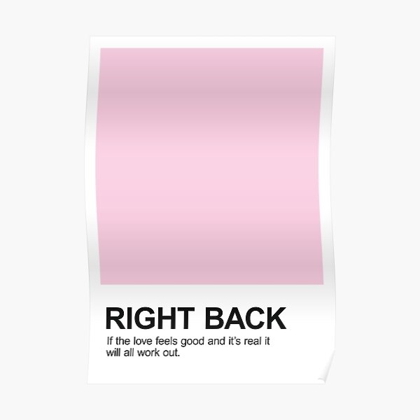 Right Back Pantone Poster