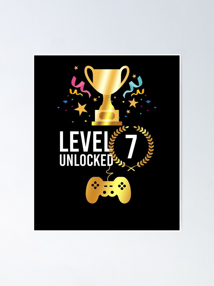 Level 7 Unlocked Gamer Shirt I Seventh Birthday Gift Party Level 7 Unlocked Gamer Shirt I Seventh Birthday Gift Party