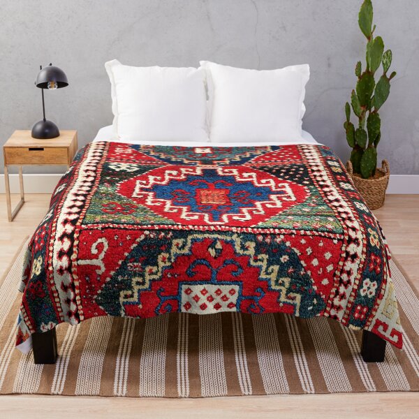 Item preview, Kazak Southwest Caucasus Rug Print designed and sold by Vicky Brago-Mitchell®.
