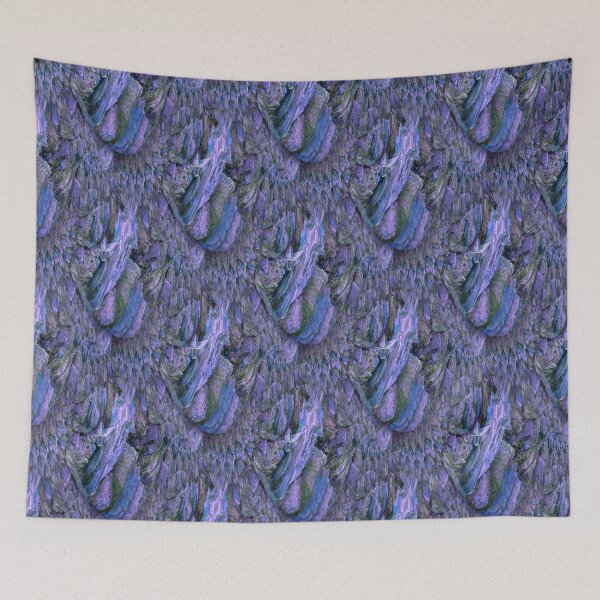 Item preview, Blue and Purple Fractal Rock. designed and sold by MindTravel.