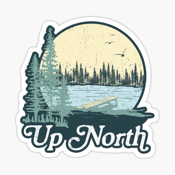 Up North Lake, Blue Spruce Sticker