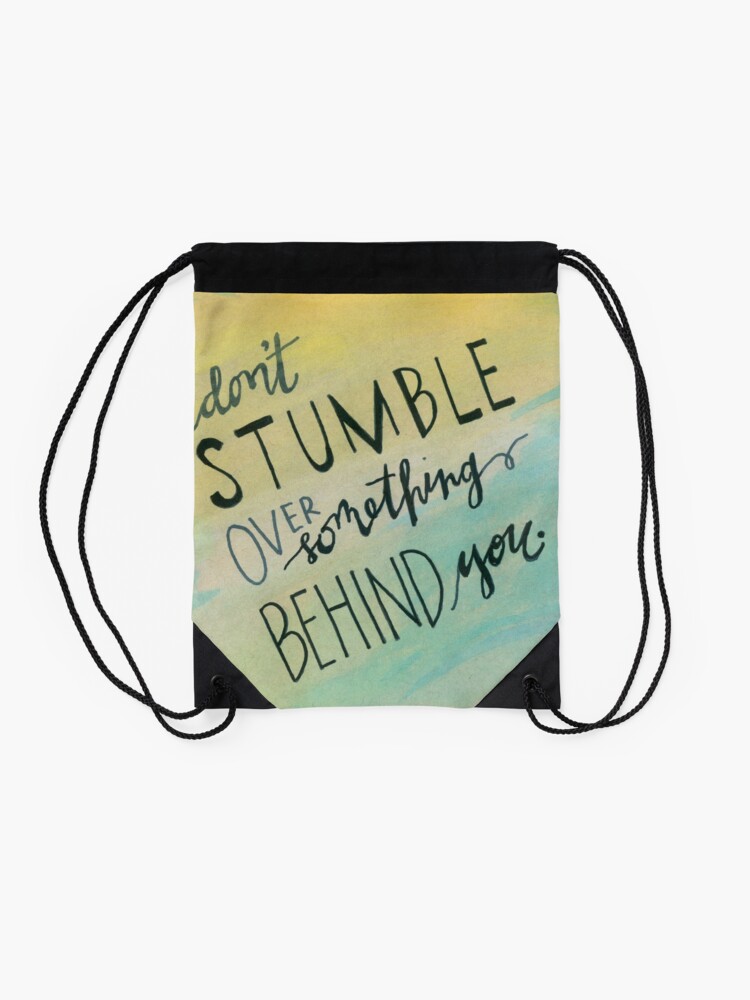 Alternate view of Don't Stumble Drawstring Bag