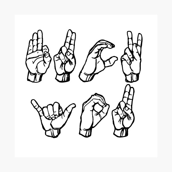 ASL F**k You Finger-spelling Design - American Sign Language
