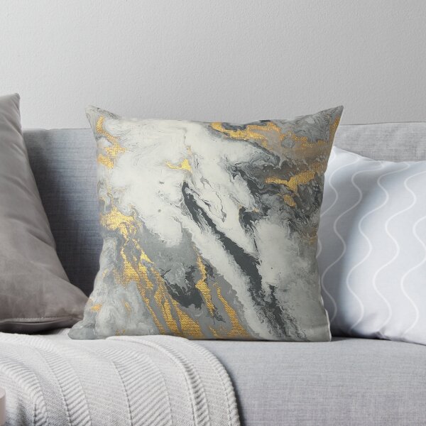 Marble Pour 930 Throw Pillow