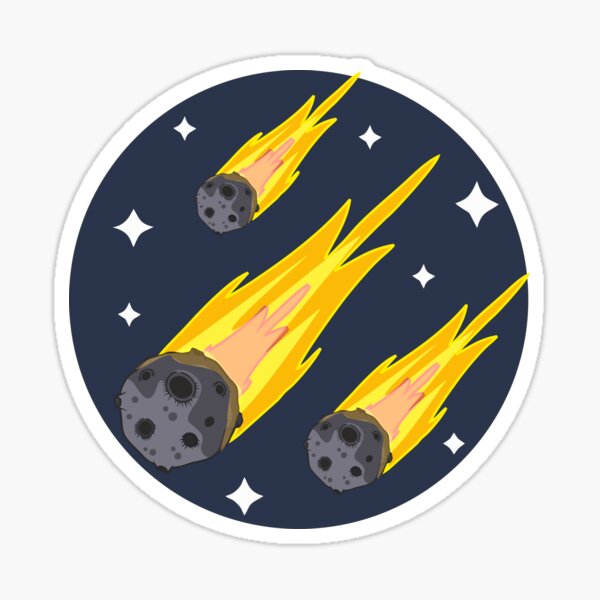 Meteorite Rain Design for Asteroid Day Sticker