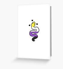 Nonbinary Pride Snake Grußkarte