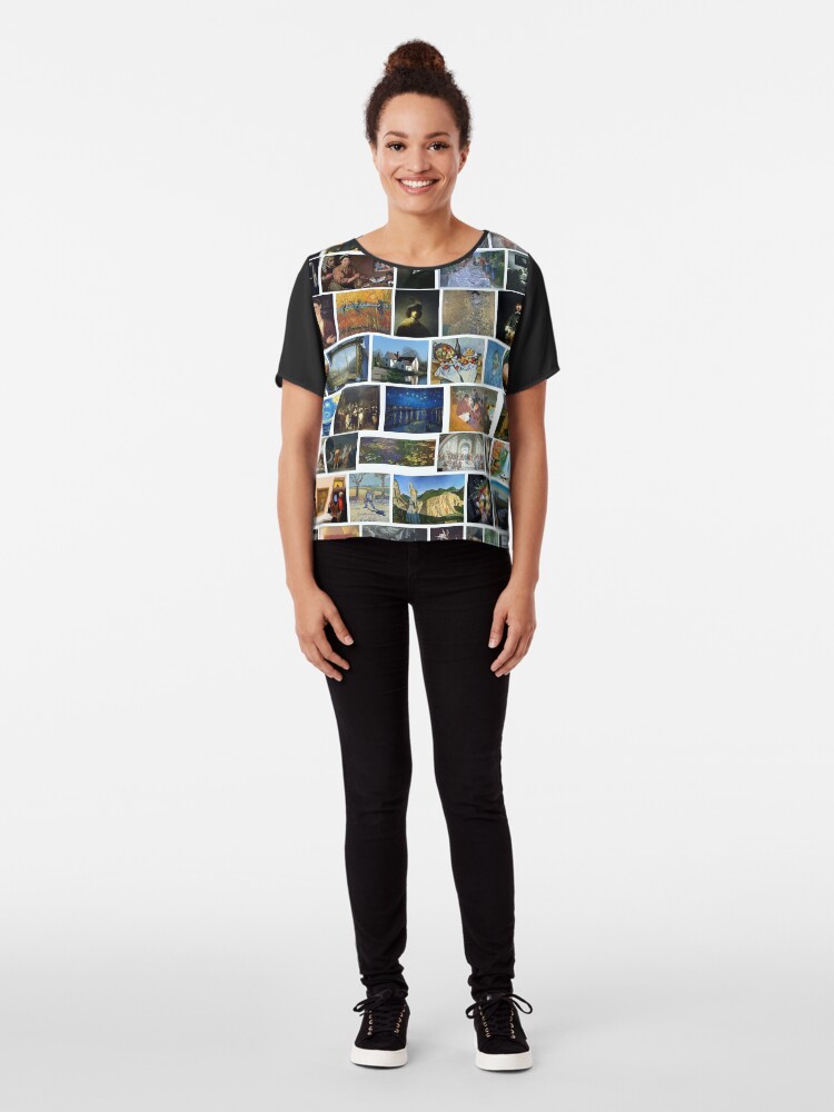 Alternate view of Most Famous Paintings #Most #Famous #Paintings #FamousPaintings VanGogh StarryNight VincentVanGogh Chiffon Top