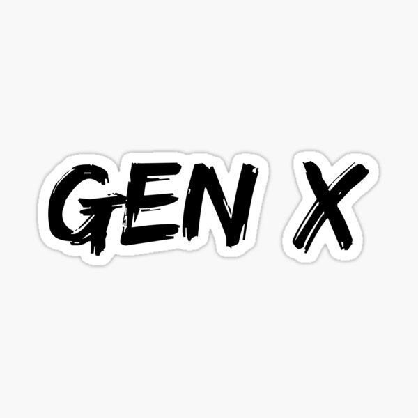 "Generation X Products" Sticker for Sale by izzyL Redbubble