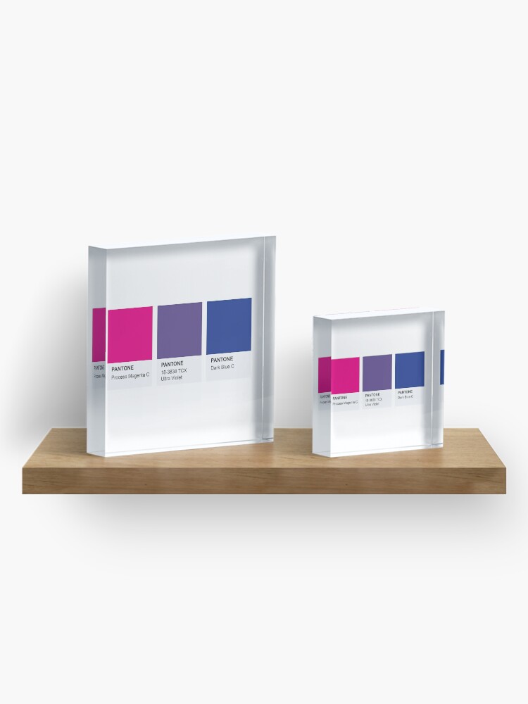 Lgbt Color Pantone Pallete Bisexual Community Design Acrylic Block For Sale By Revolutionlove 0431