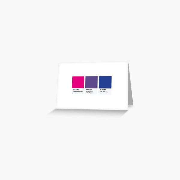 LGBT COLOR PANTONE PALLETE BISEXUAL COMMUNITY DESIGN Greeting Card