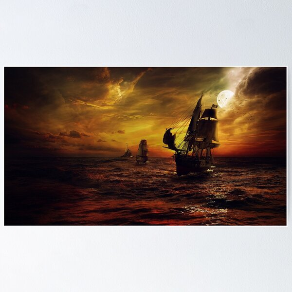 Item preview, Ships At Sea designed and sold by FantasySkyArt.
