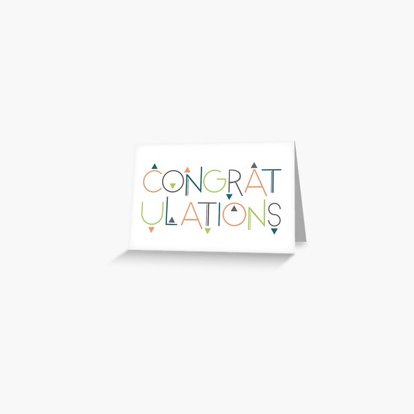 Congratulations Funky Triangle Card Greeting Card