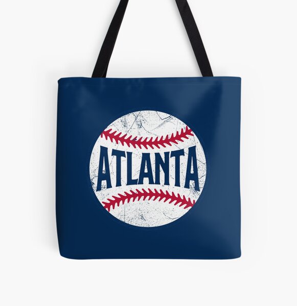 Atlanta Retro Baseball - Navy Sticker for Sale by SaturdayACD