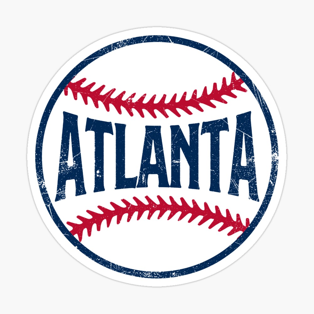 Atlanta Retro Baseball - Navy A-Line Dress for Sale by SaturdayACD