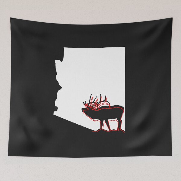 Item preview, image of Arizona state with outline of Elk inside combi designed and sold by hadleydesigns.