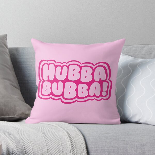 Hubba Bubba Sticker Throw Pillow For Sale By Liastrazz Redbubble